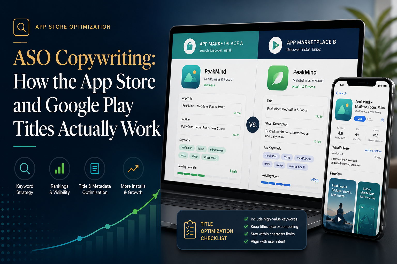 ASO Copywriting: How the App Store and Google Play Titles Actually Work