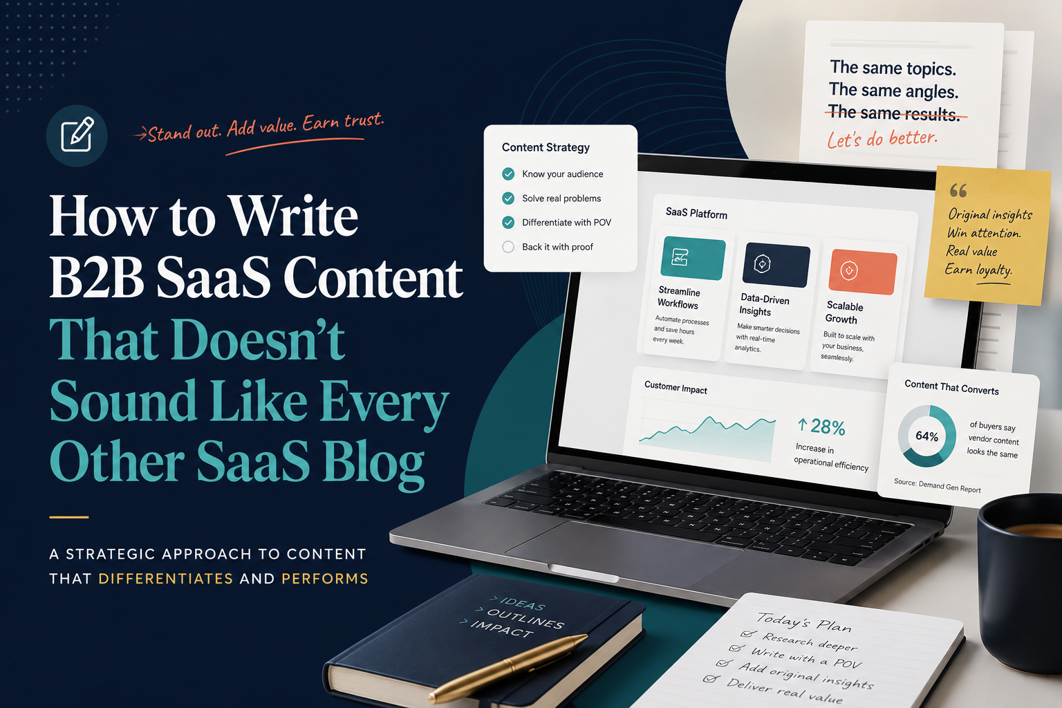 How to Write B2B SaaS Content That Doesn't Sound Like Every Other SaaS Blog